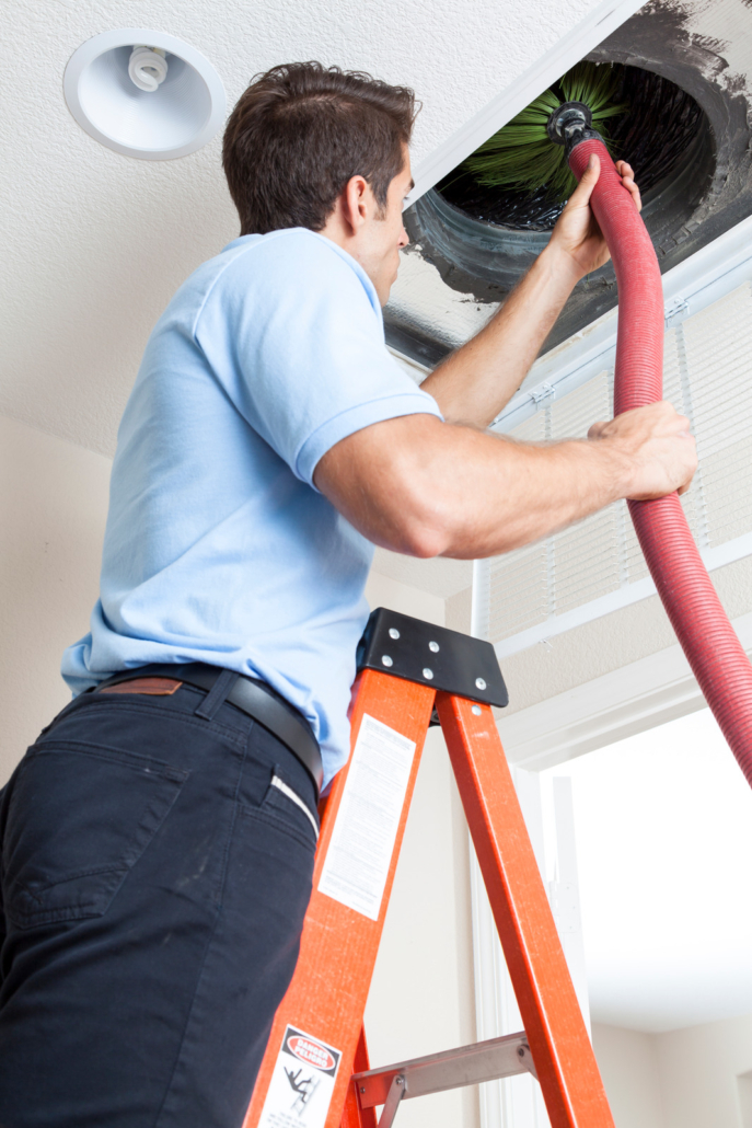 Sixpenny Chimney Sweeps services a home’s HVAC system with Air Duct cleaning in Woodbridge, VA