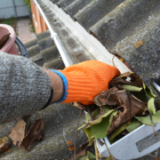 Cleaning Gutters with pressure washing tools