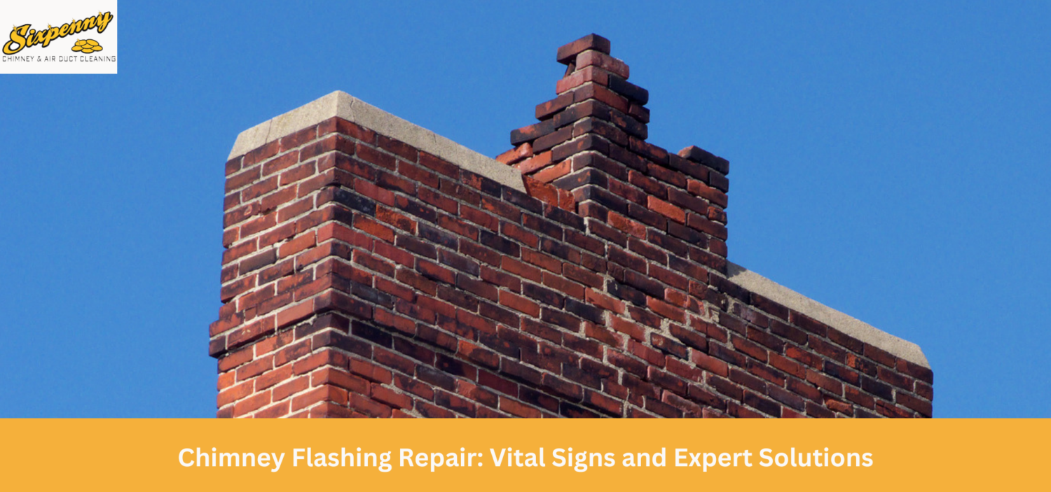 Sixpenny Chimney Sweeps inspecting chimney flashing for signs of wear and tear.